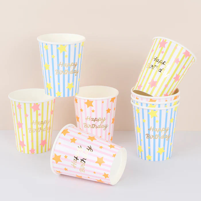 Vasos estrellas y rayas
