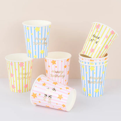Vasos estrellas y rayas