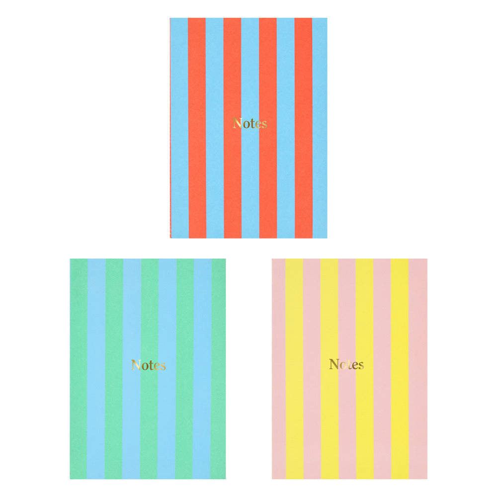 Set de 3 libretas rayas - 48 hojas