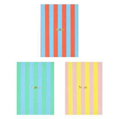 Set de 3 libretas rayas - 48 hojas