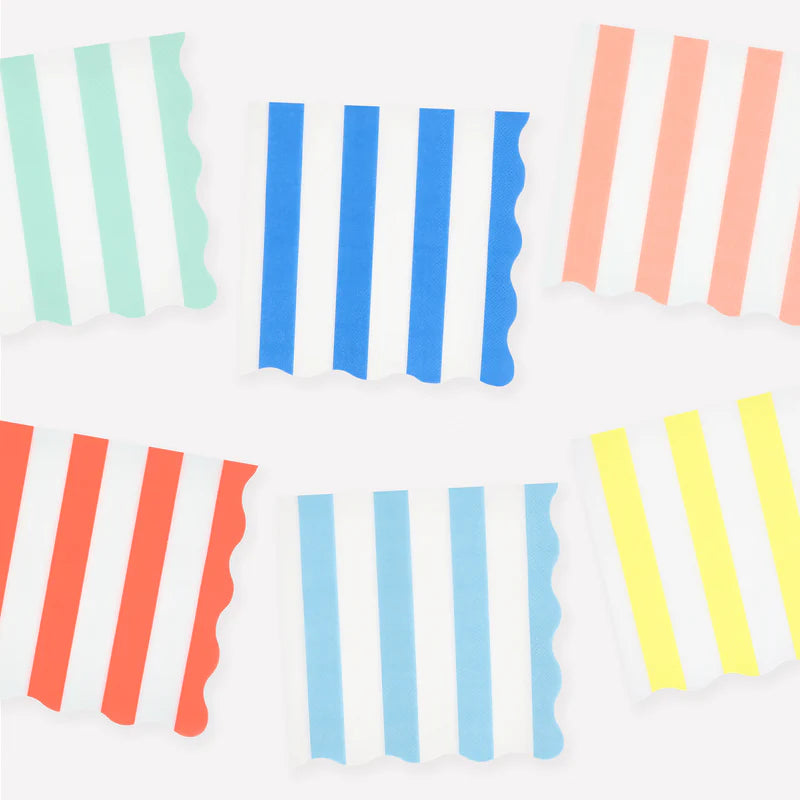 Servilletas rayas colores de playa - grandes
