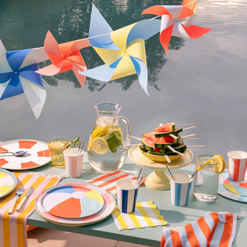 Servilletas rayas colores de playa - grandes