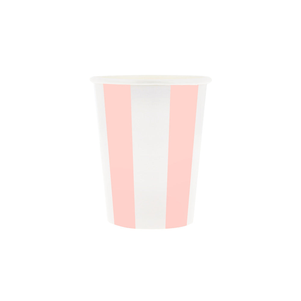 Vasos rayas colores de playa