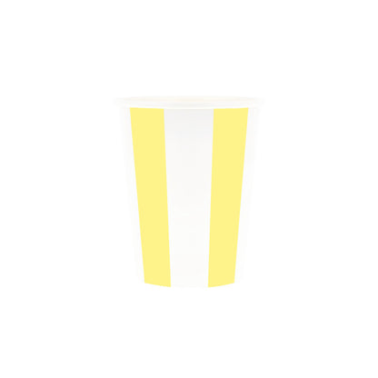 Vasos rayas colores de playa