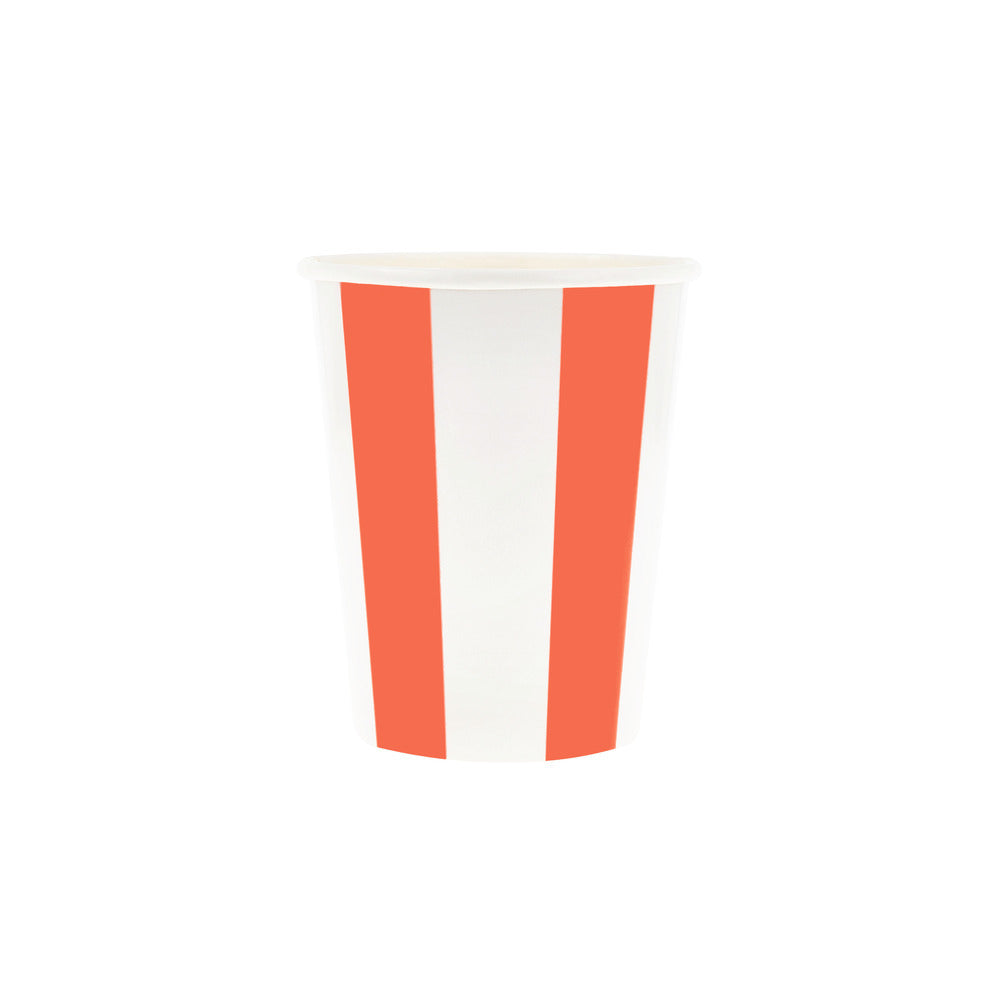 Vasos rayas colores de playa