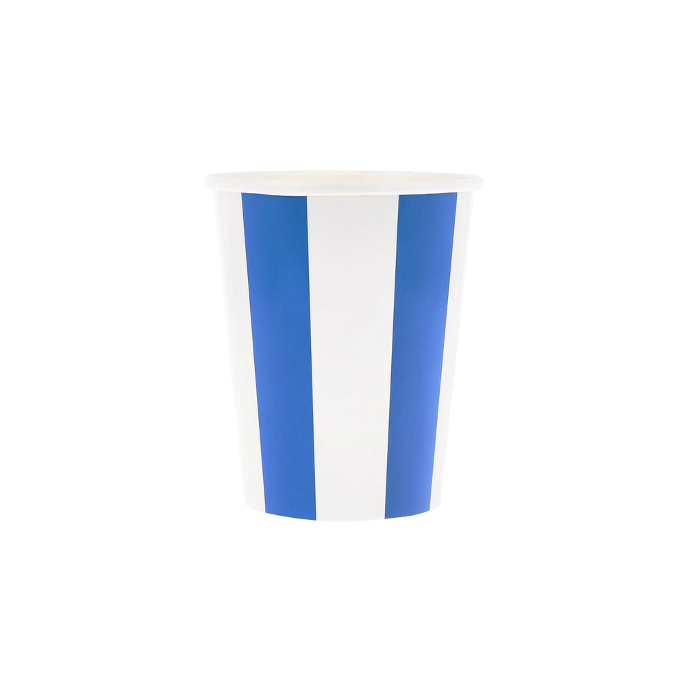 Vasos rayas colores de playa