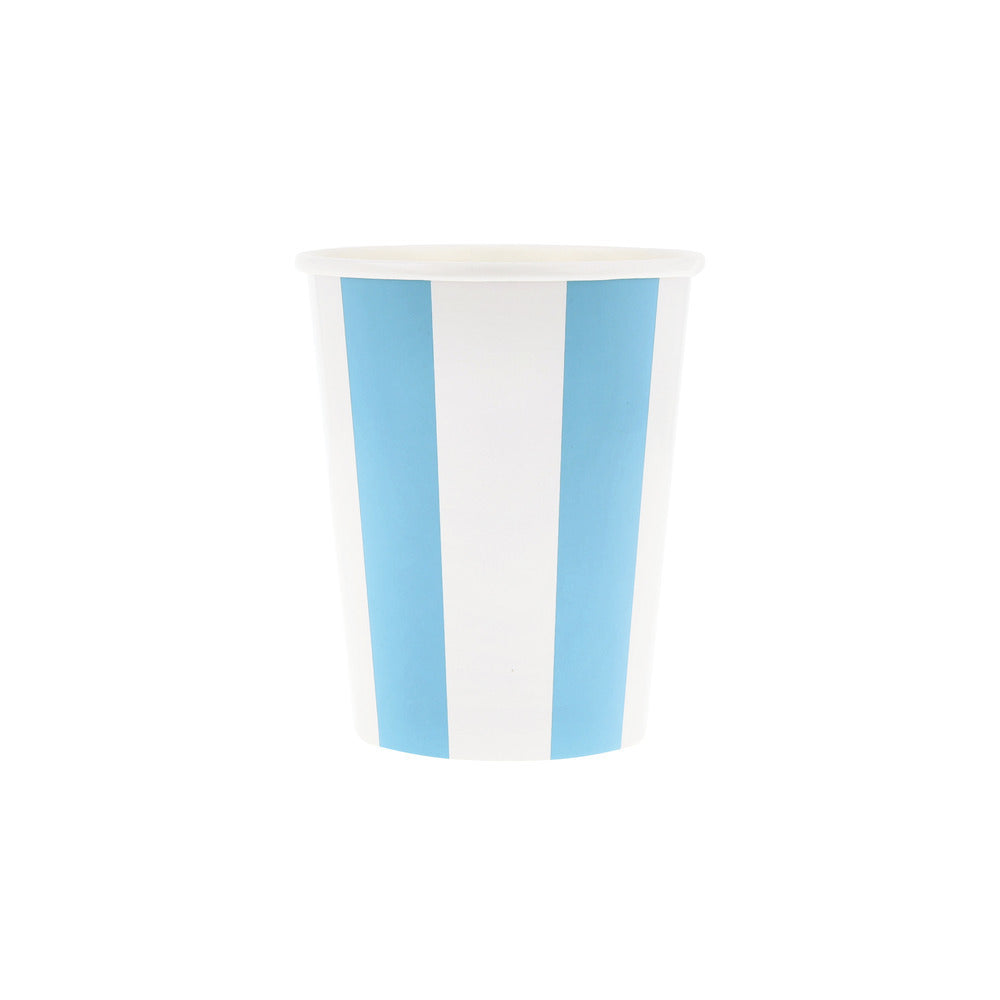 Vasos rayas colores de playa