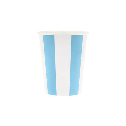 Vasos rayas colores de playa
