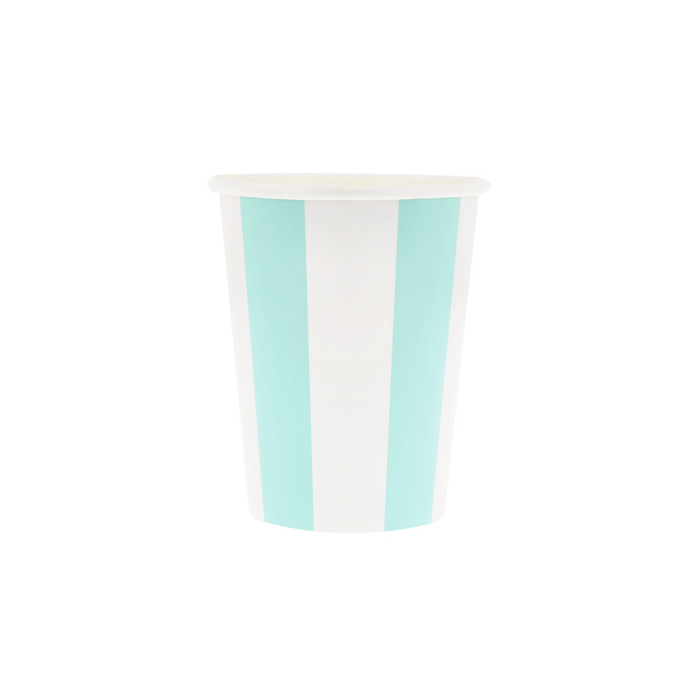 Vasos rayas colores de playa