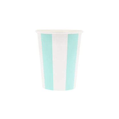 Vasos rayas colores de playa