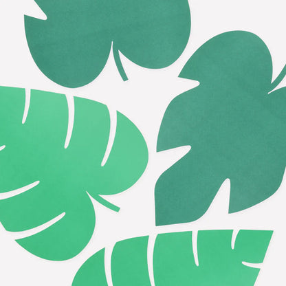 Individuales de papel - hojas tropicales