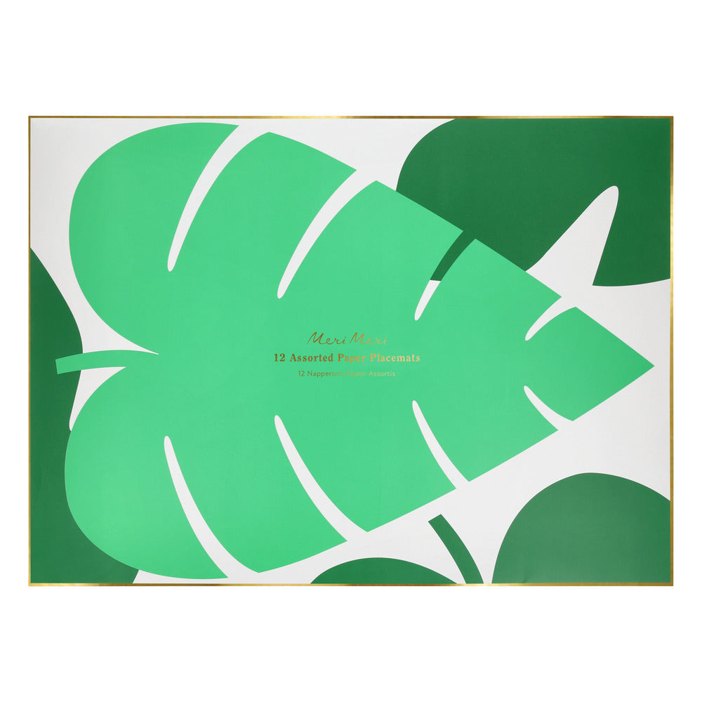 Individuales de papel - hojas tropicales