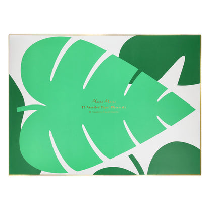 Individuales de papel - hojas tropicales