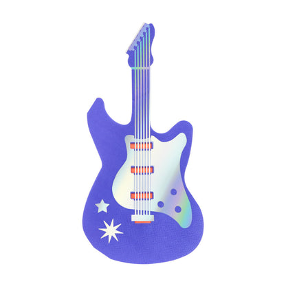 Servilletas con forma de guitarra eléctrica