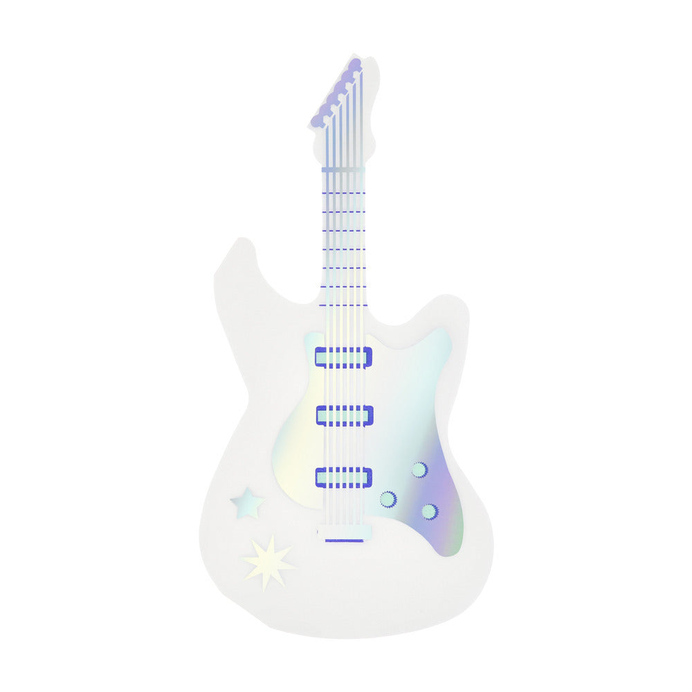 Servilletas con forma de guitarra eléctrica