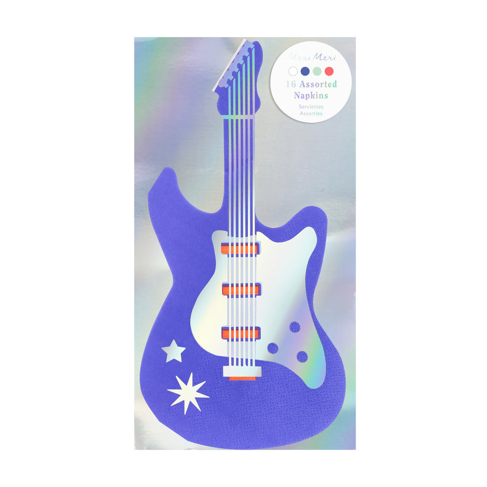 Servilletas con forma de guitarra eléctrica