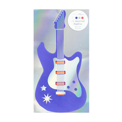 Servilletas con forma de guitarra eléctrica