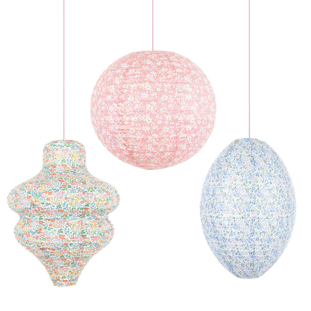 Pantallas decorativas flores Liberty colores pastel - 3 unidades