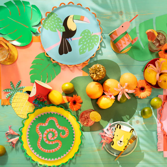 Servilletas con forma de hojas tropicales