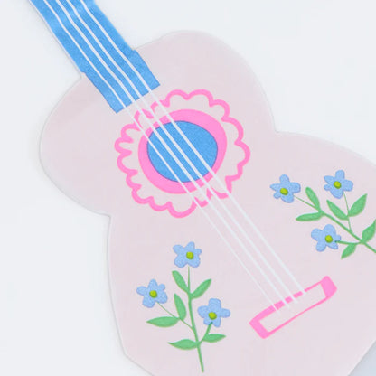 Servilletas con forma de guitarra folk