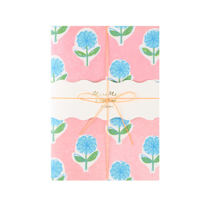 Set de 3 libretas flora - 48 hojas
