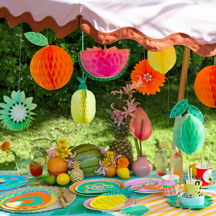 Decoraciones colgantes frutas tropicales