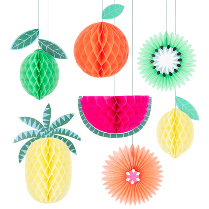 Decoraciones colgantes frutas tropicales