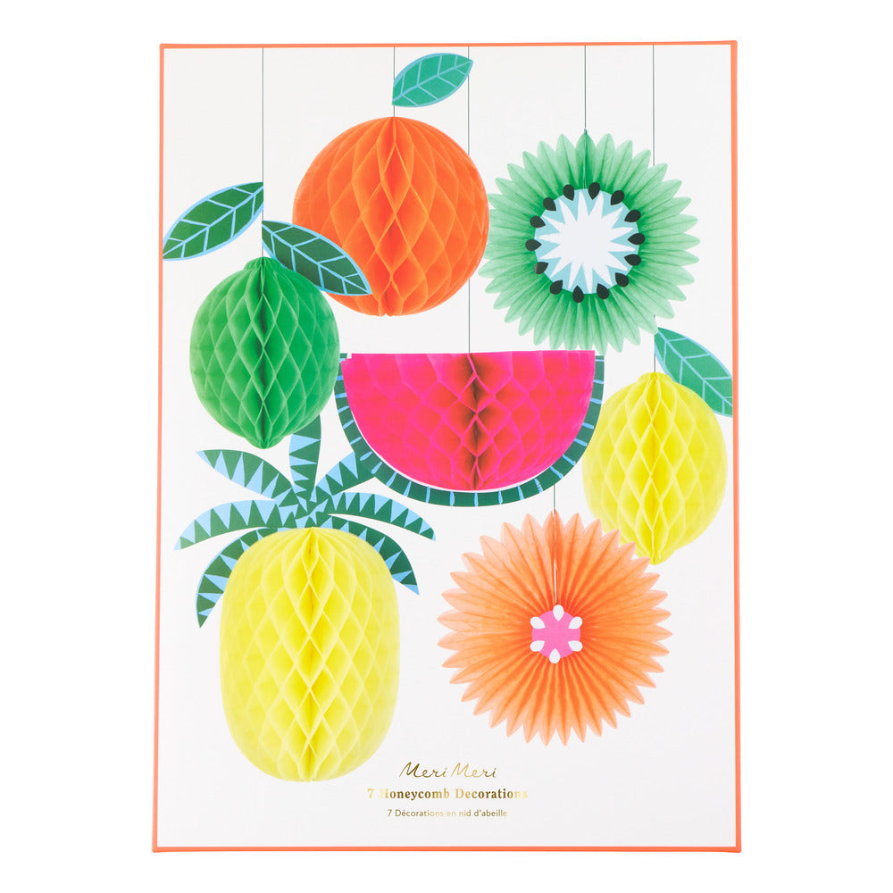 Decoraciones colgantes frutas tropicales