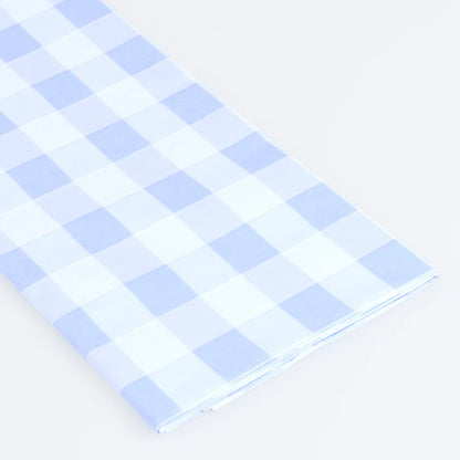 Mantel de papel - cuadrillé celeste