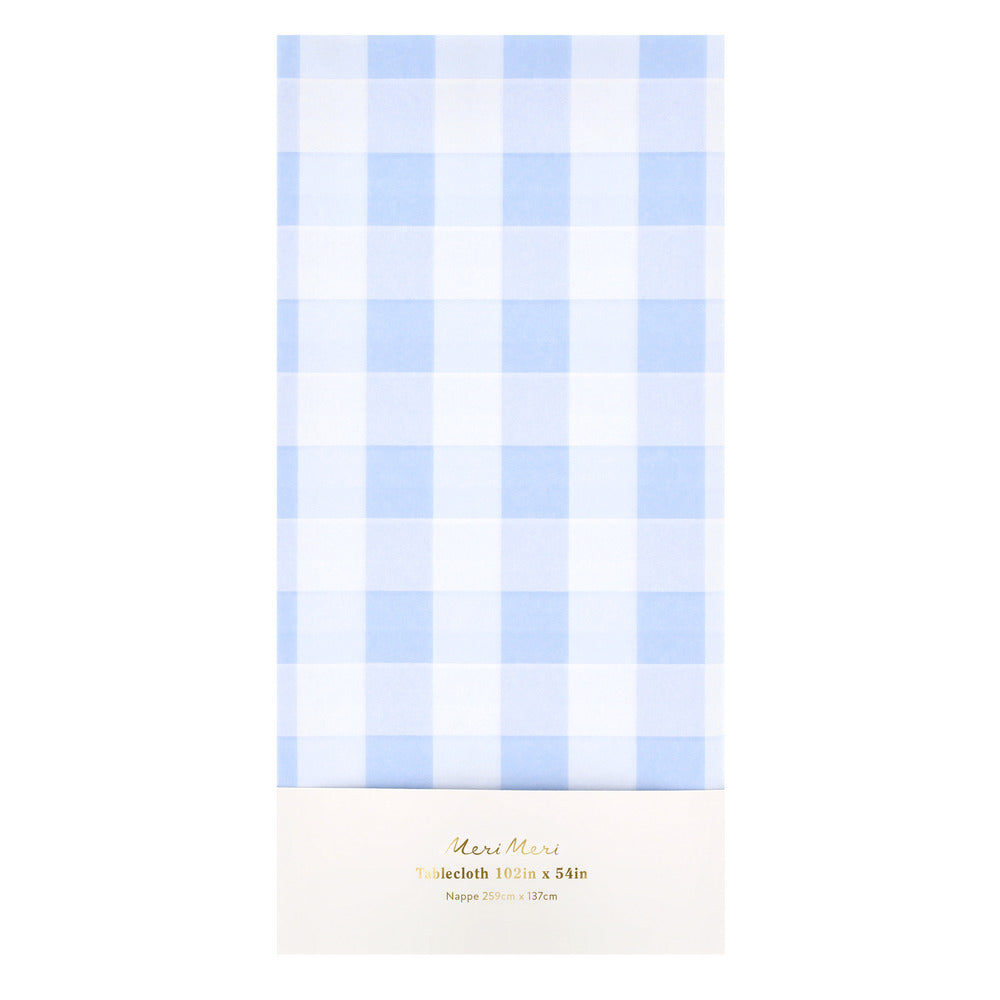 Mantel de papel - cuadrillé celeste