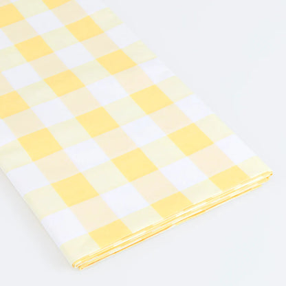Mantel de papel - cuadrillé amarillo