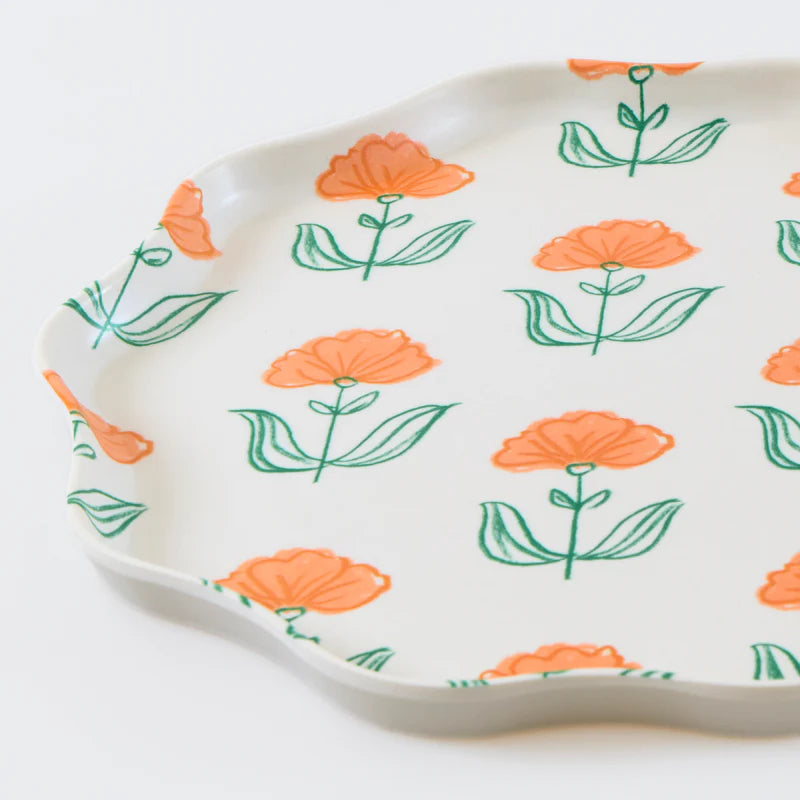 Set x 6 platos reutilizables Flora - pequeños
