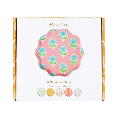 Set x 6 platos reutilizables Flora - pequeños