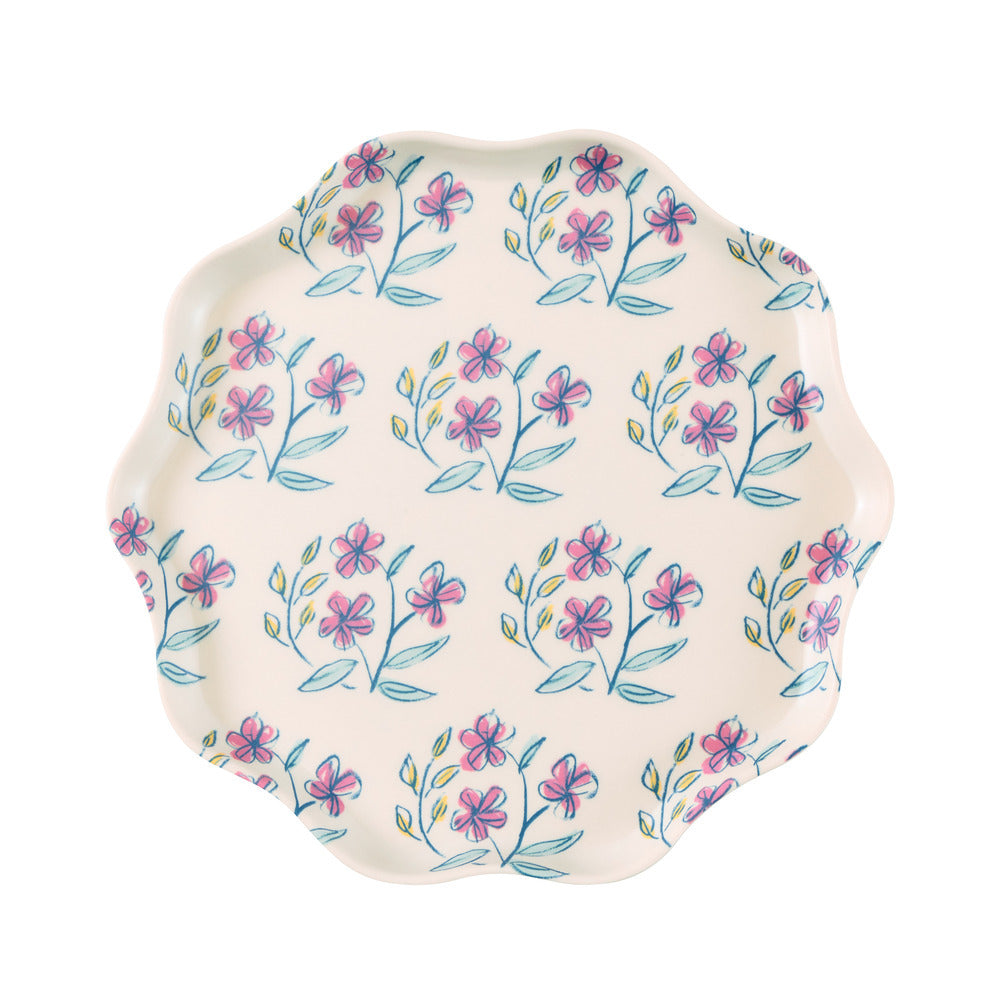 Set x 6 platos reutilizables Flora - pequeños
