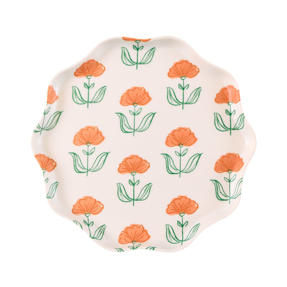 Set x 6 platos reutilizables Flora - pequeños