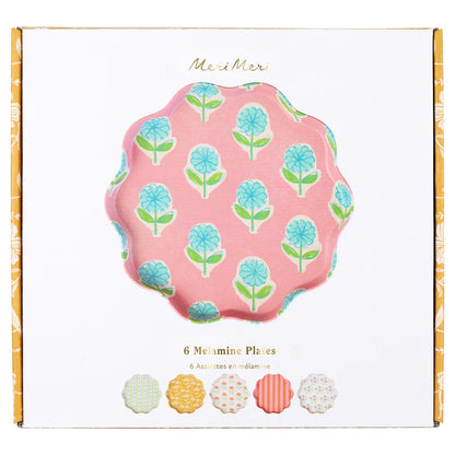 Set x 6 platos reutilizables Flora - grandes