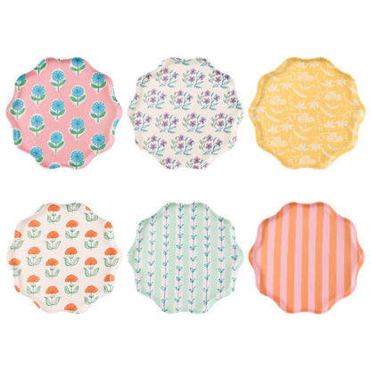 Set x 6 platos reutilizables Flora - grandes