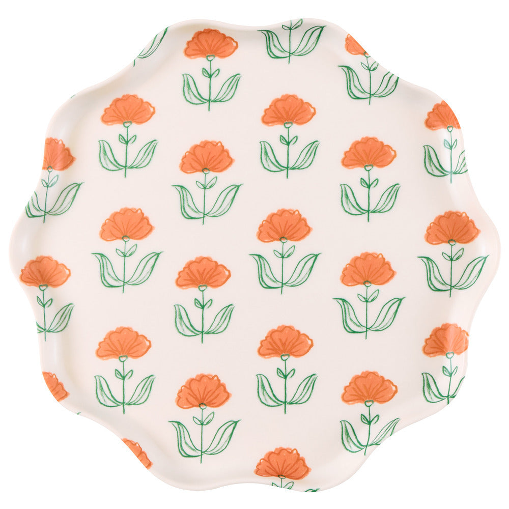 Set x 6 platos reutilizables Flora - grandes