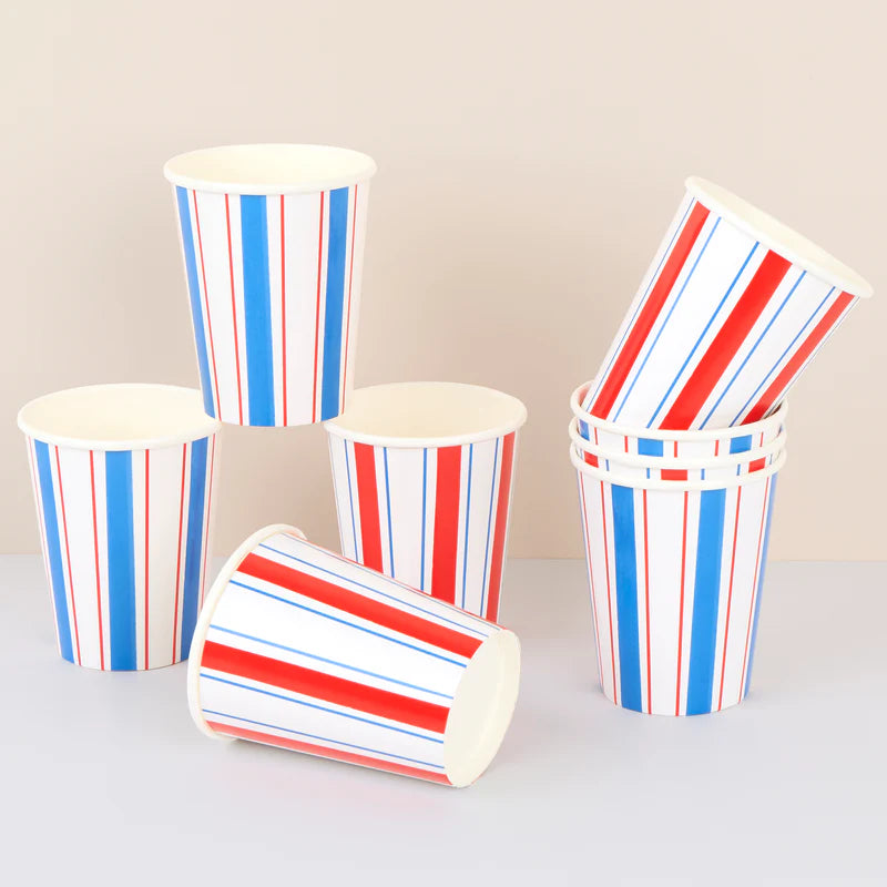 Vasos rayas náuticas