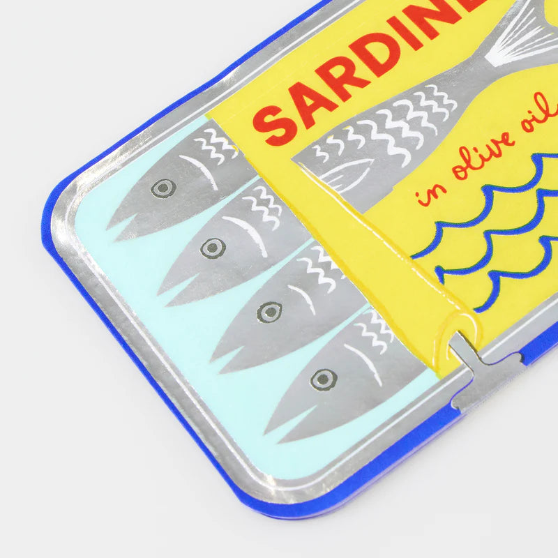 Servilletas con forma de lata de sardinas