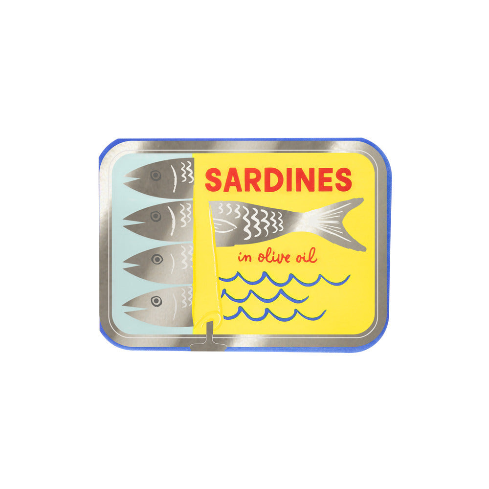 Servilletas con forma de lata de sardinas