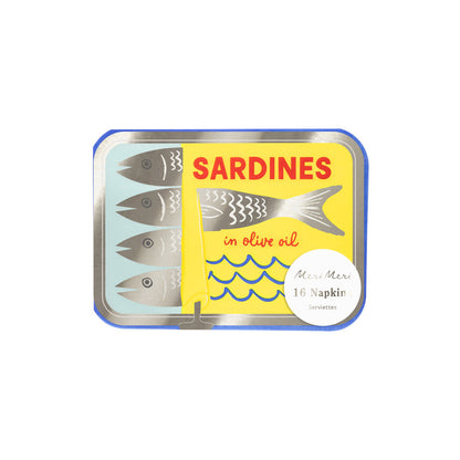 Servilletas con forma de lata de sardinas