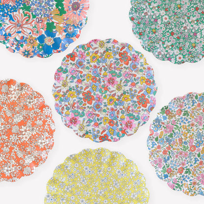 Set x 6 platos reutilizables jardín de flores Liberty - grandes