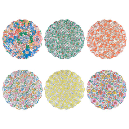 Set x 6 platos reutilizables jardín de flores Liberty - grandes