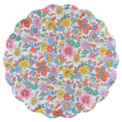 Set x 6 platos reutilizables jardín de flores Liberty - grandes