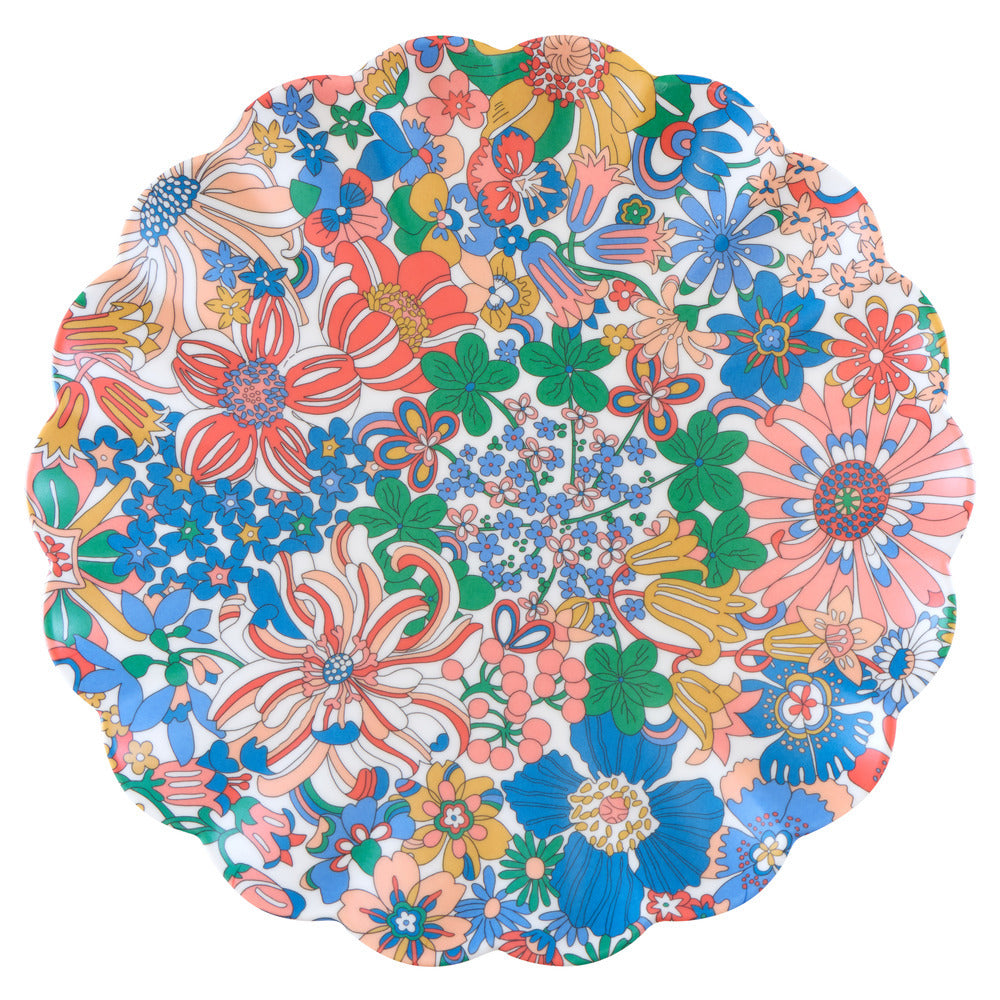 Set x 6 platos reutilizables jardín de flores Liberty - grandes