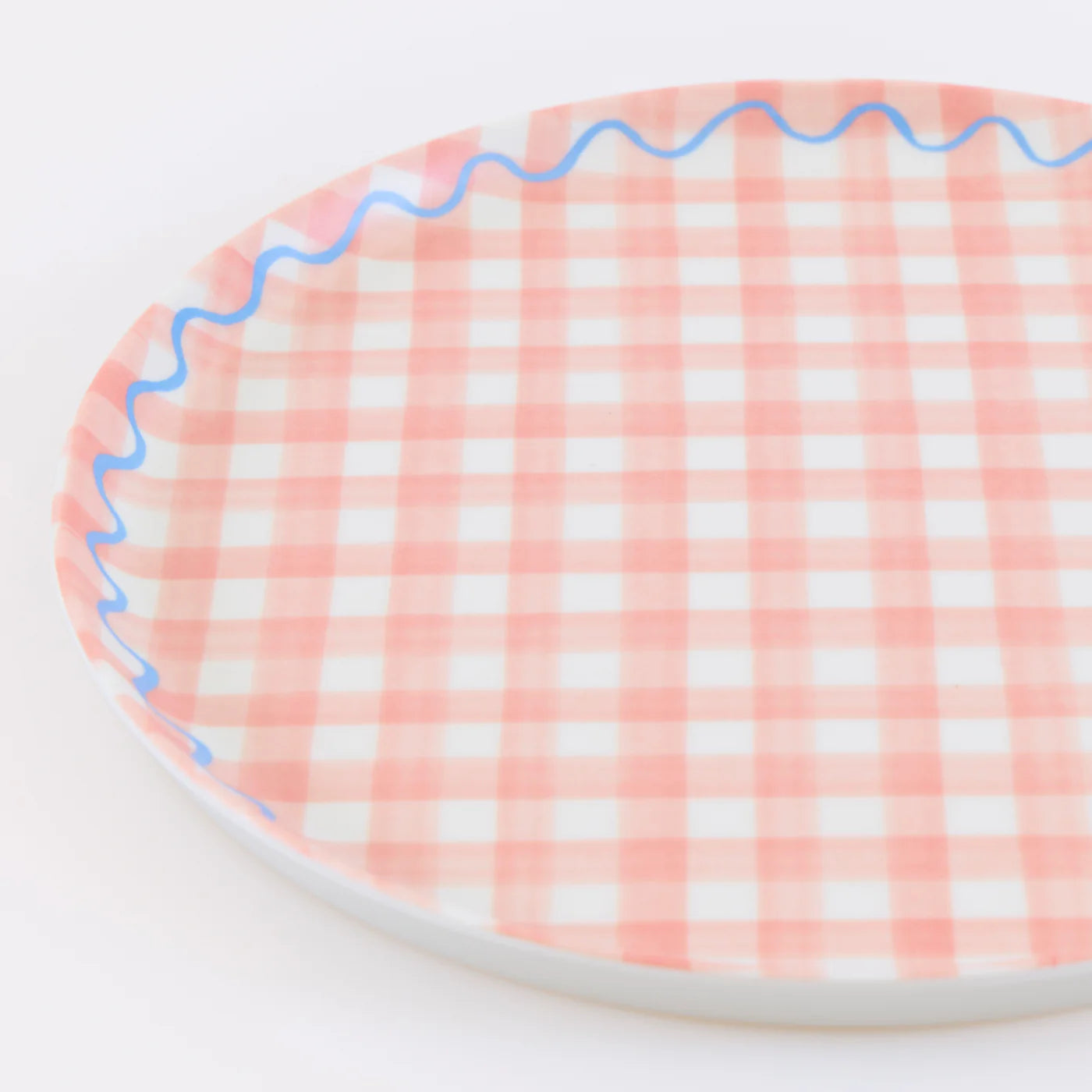 Set x 6 platos reutilizables cuadrillé - pequeños