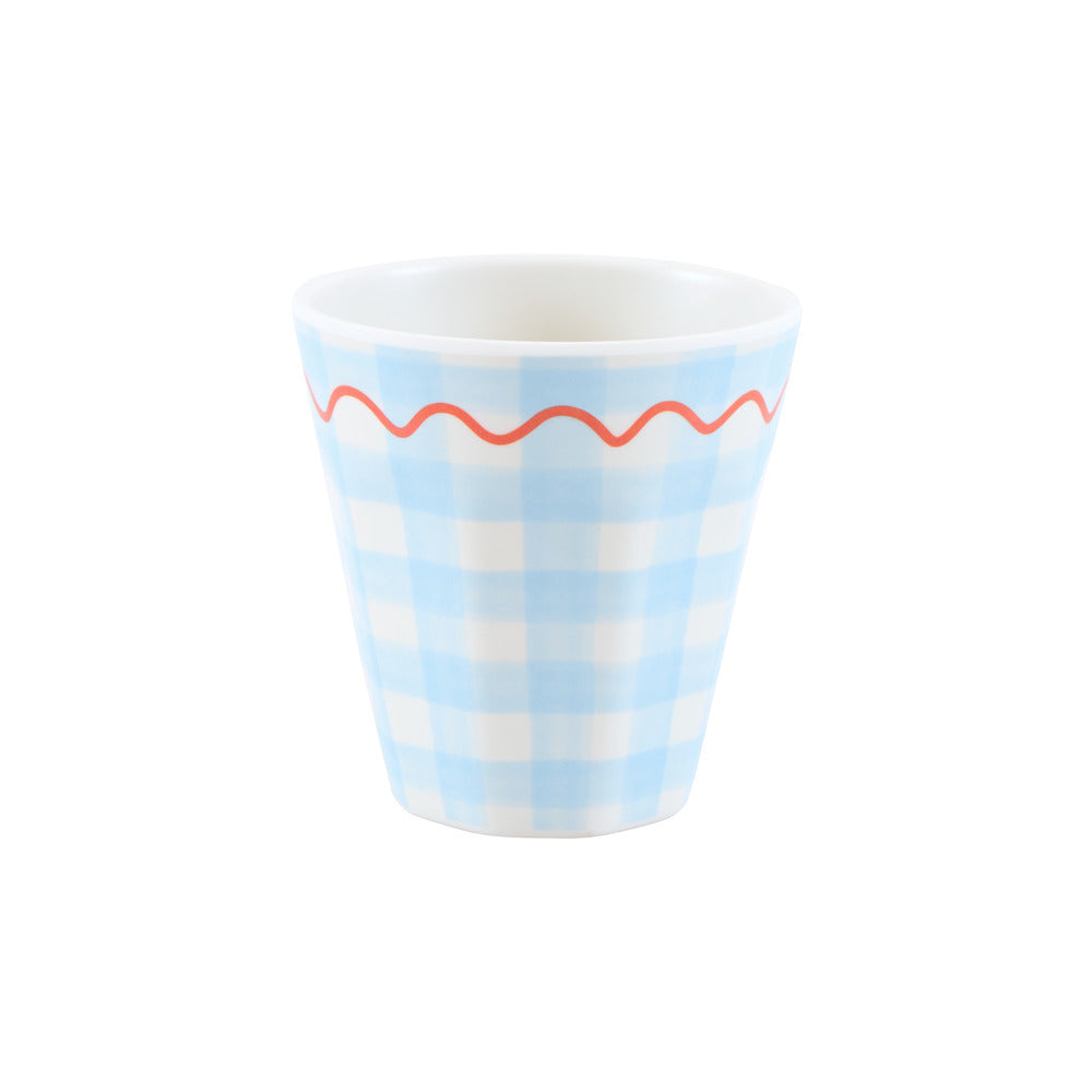 Set x 6 vasos reutilizables cuadrillé