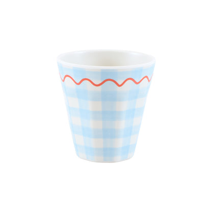 Set x 6 vasos reutilizables cuadrillé