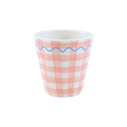 Set x 6 vasos reutilizables cuadrillé